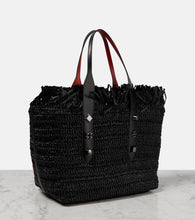 Christian Louboutin Frangibus Medium embroidered raffia tote bag