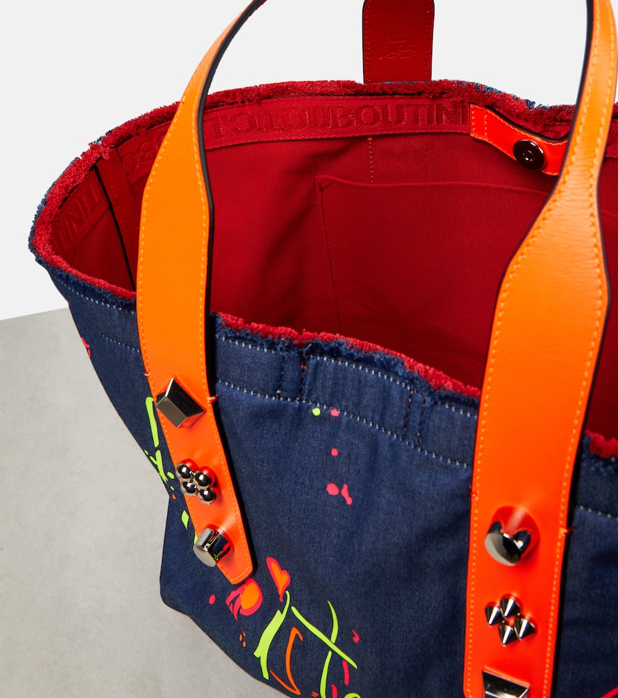 Christian Louboutin Frangibus Medium printed denim tote bag