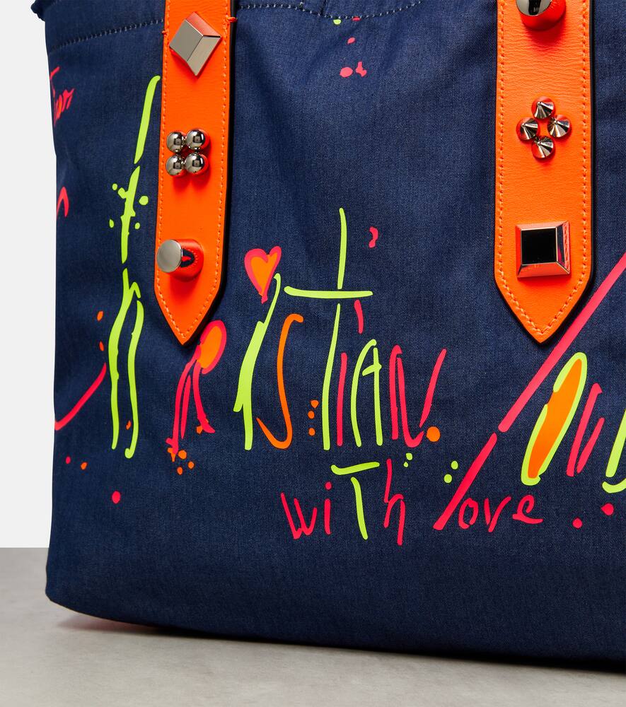 Christian Louboutin Frangibus Medium printed denim tote bag