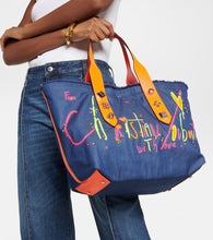 Christian Louboutin Frangibus Medium printed denim tote bag