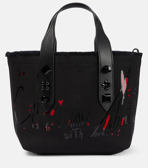 Christian Louboutin Frangibus Small printed canvas tote bag. Shop Christian Louboutin Tote Bags for women now.