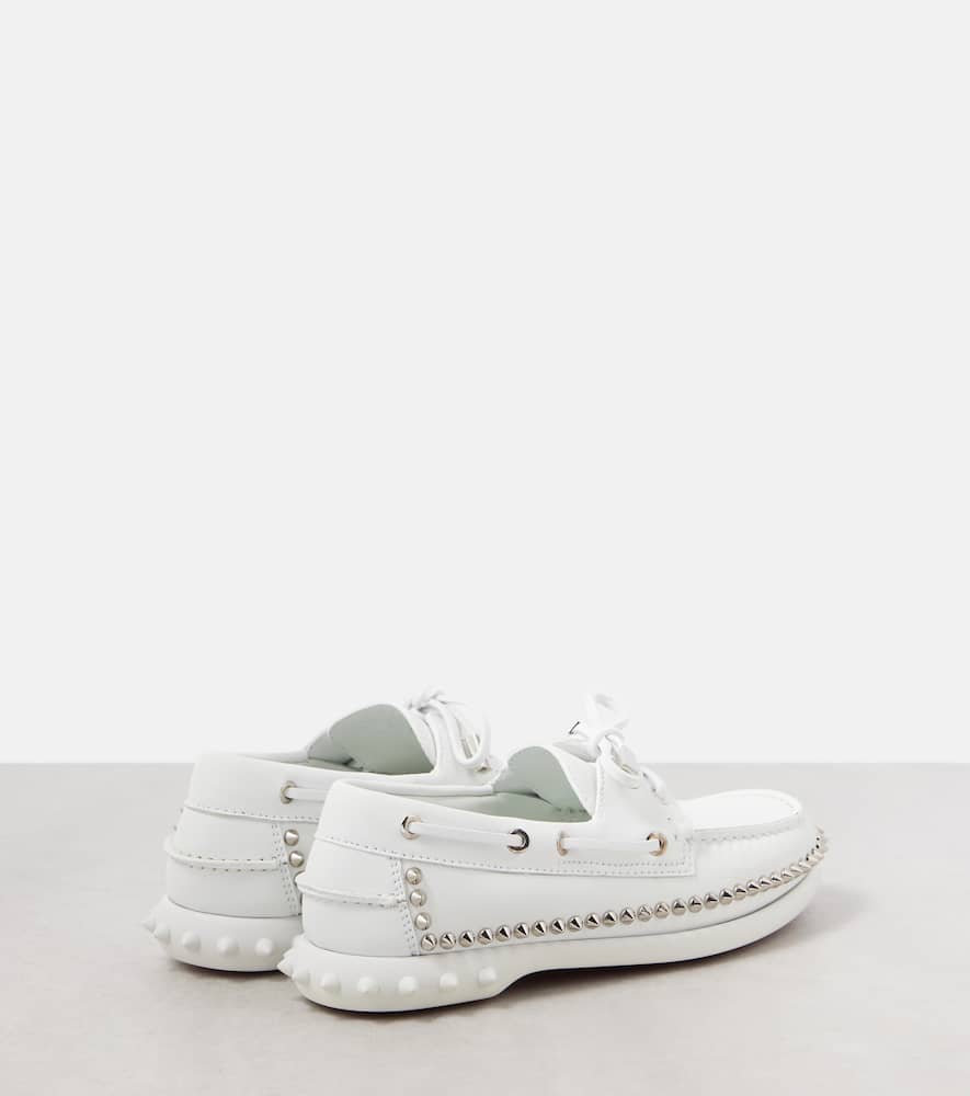 Christian Louboutin Gerockel studded leather boat shoes