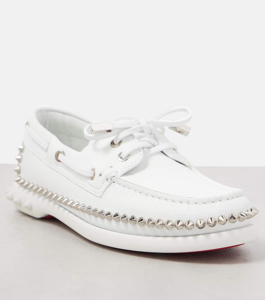 Christian Louboutin Gerockel studded leather boat shoes