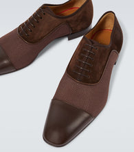 Christian Louboutin Greggo leather-trimmed suede Oxford shoes