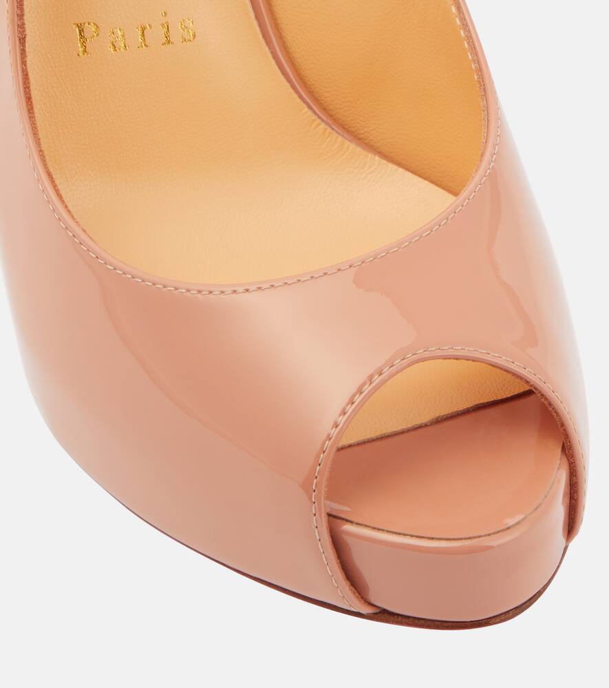 Christian Louboutin Hot Chick patent leather slingback pumps