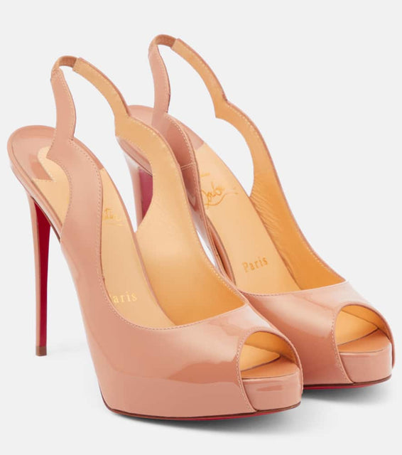 Christian Louboutin Hot Chick patent leather slingback pumps