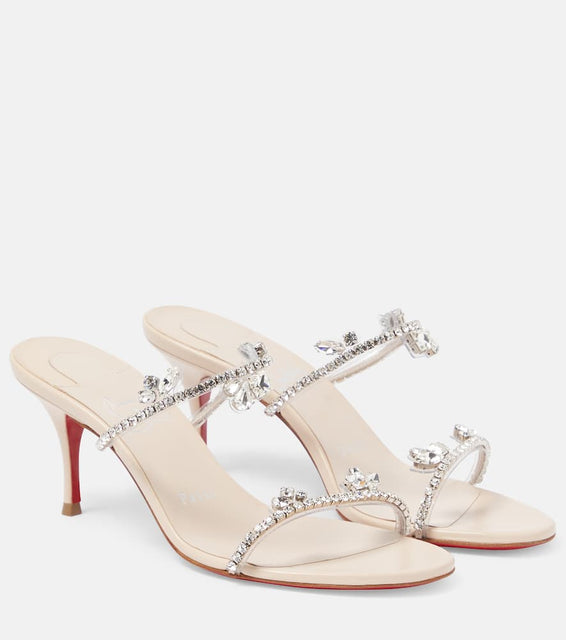 Christian Louboutin Just Queen 70 embellished leather mules