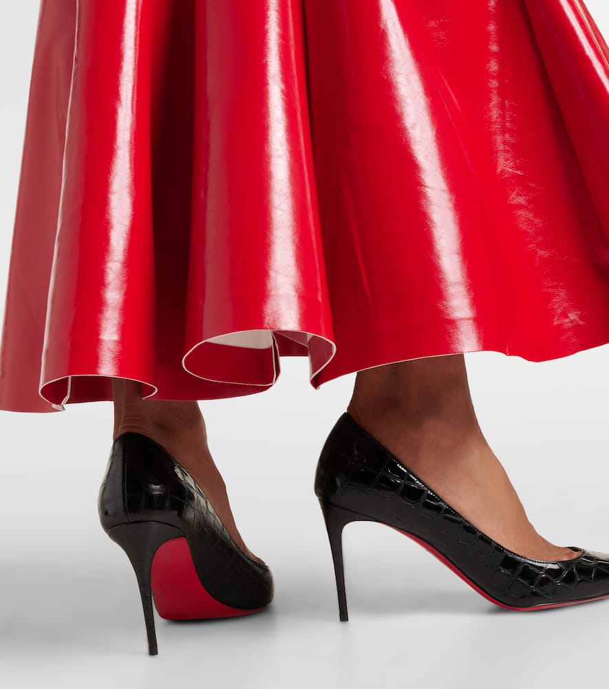 Christian Louboutin Kate 85 croc-effect leather pumps