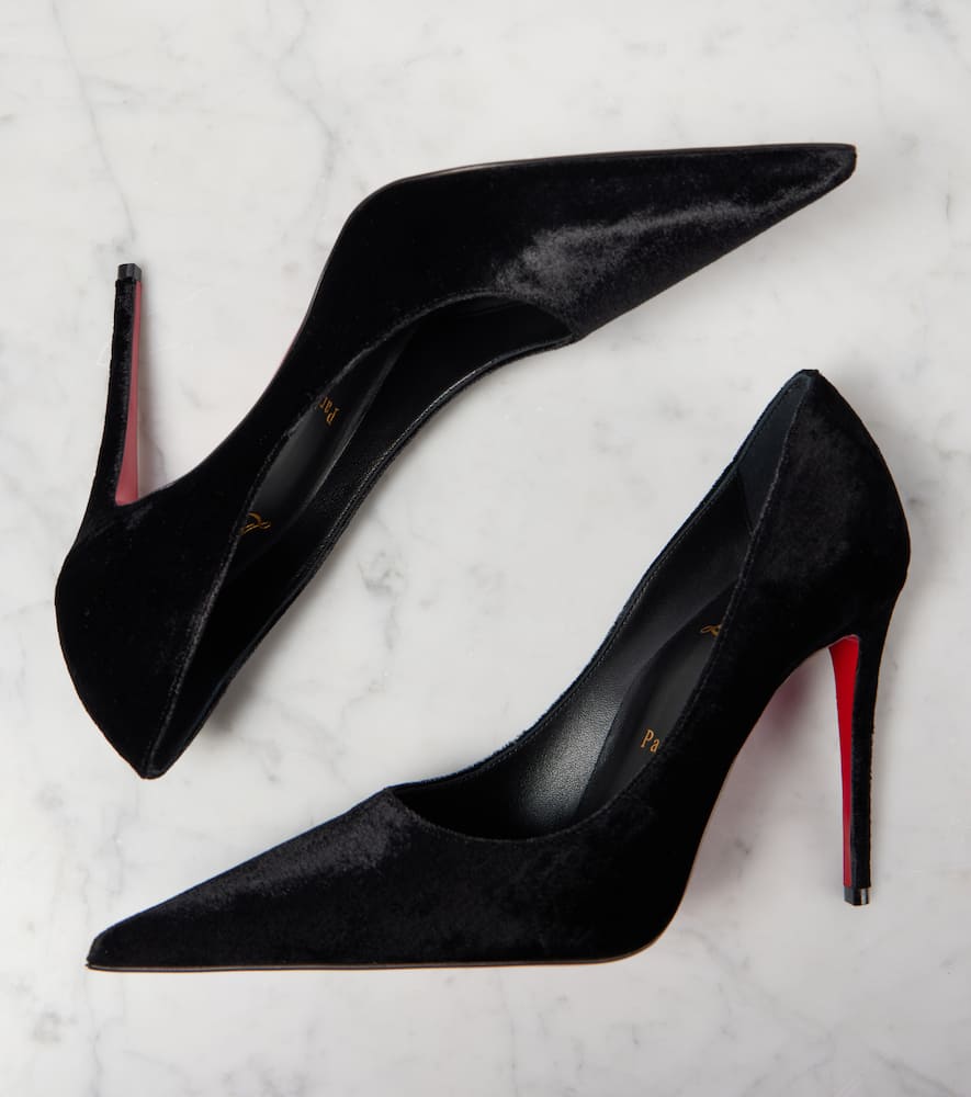 Christian Louboutin Kate Max 100 velvet pumps