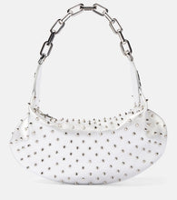 Christian Louboutin Le 54 spiked metallic leather shoulder bag. Shop Christian Louboutin Shoulder Bags for women now.