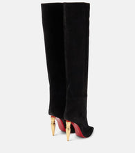 Christian Louboutin Lipbotta 100 suede knee-high boots