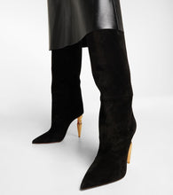 Christian Louboutin Lipbotta 100 suede knee-high boots