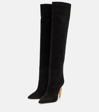 Christian Louboutin Lipbotta 100 suede knee-high boots