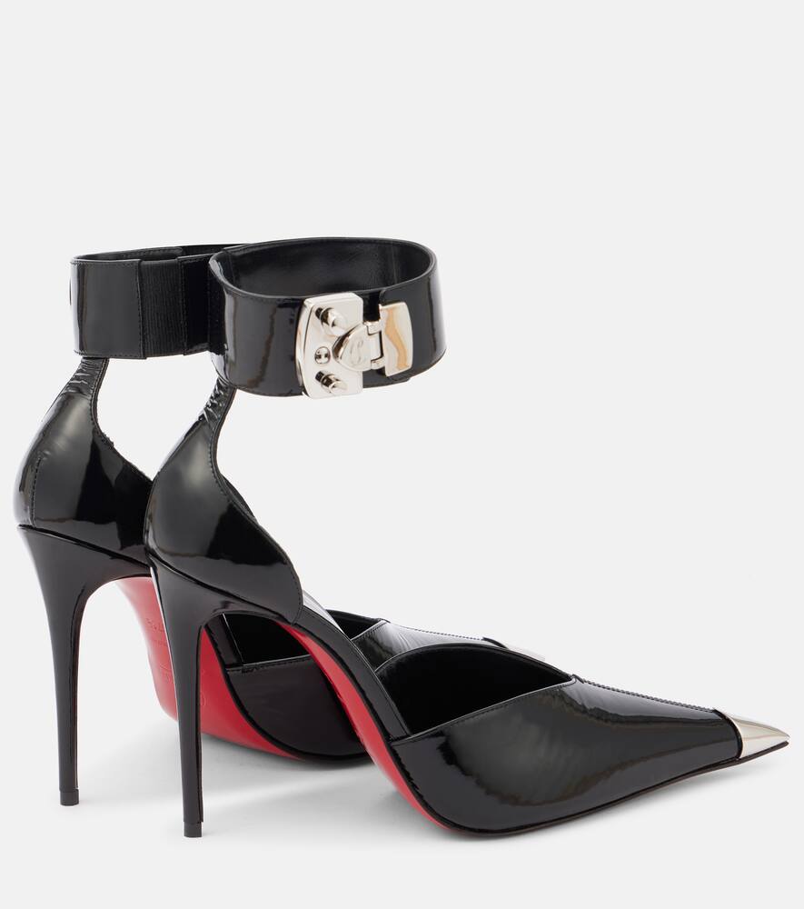 Christian Louboutin Lock Me Up 100 embellished leather pumps