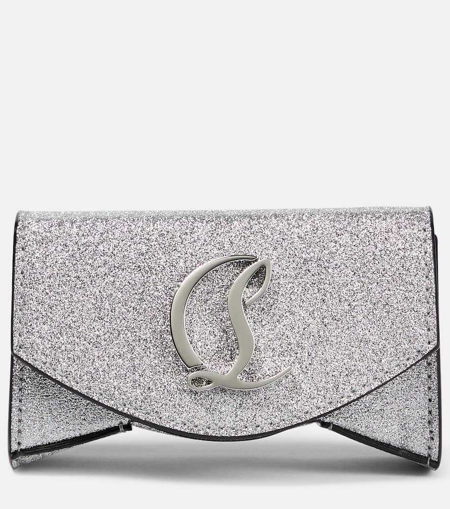 Christian Louboutin Loubi54 Mini glitter shoulder bag. Shop Christian Louboutin Shoulder Bags for women now.