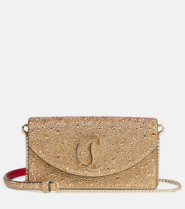 Christian Louboutin Loubi54 Small embellished leather clutch. Shop Christian Louboutin Clutches for women now.