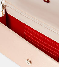 Christian Louboutin Loubi54 Small leather-trimmed silk clutch