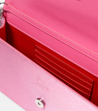 Christian Louboutin Loubi54 Small leather-trimmed silk clutch