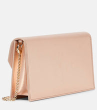 Christian Louboutin Loubi54 Small leather-trimmed silk clutch