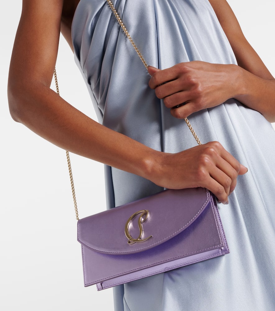 Christian Louboutin Loubi54 Small logo leather clutch