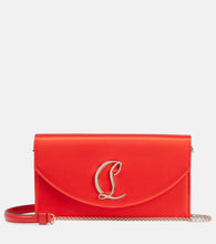 Christian Louboutin Loubi54 Small satin crossbody clutch. Shop Christian Louboutin Shoulder Bags for women now.