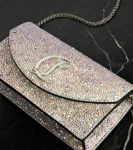 Christian Louboutin Loubi54 embellished leather clutch