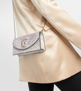 Christian Louboutin Loubi54 embellished leather clutch