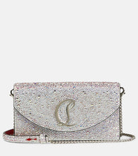 Christian Louboutin Loubi54 embellished leather clutch. Shop Christian Louboutin Clutches for women now.