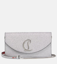 Christian Louboutin Loubi54 embellished leather shoulder bag. Shop Christian Louboutin Clutches for women now.