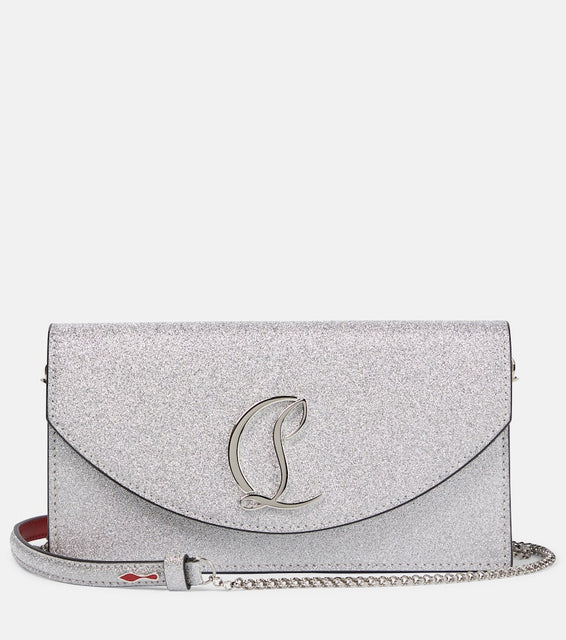 Christian Louboutin Loubi54 embellished leather shoulder bag. Shop Christian Louboutin Clutches for women now.