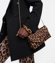 Christian Louboutin Loubi54 leopard-print satin clutch