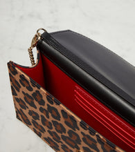 Christian Louboutin Loubi54 leopard-print satin clutch