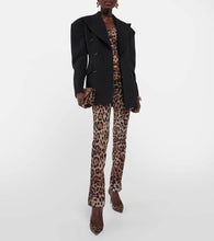 Christian Louboutin Loubi54 leopard-print satin clutch