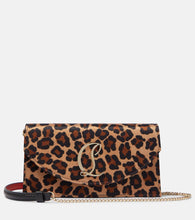 Christian Louboutin Loubi54 leopard-print satin clutch. Shop Christian Louboutin Shoulder Bags for women now.