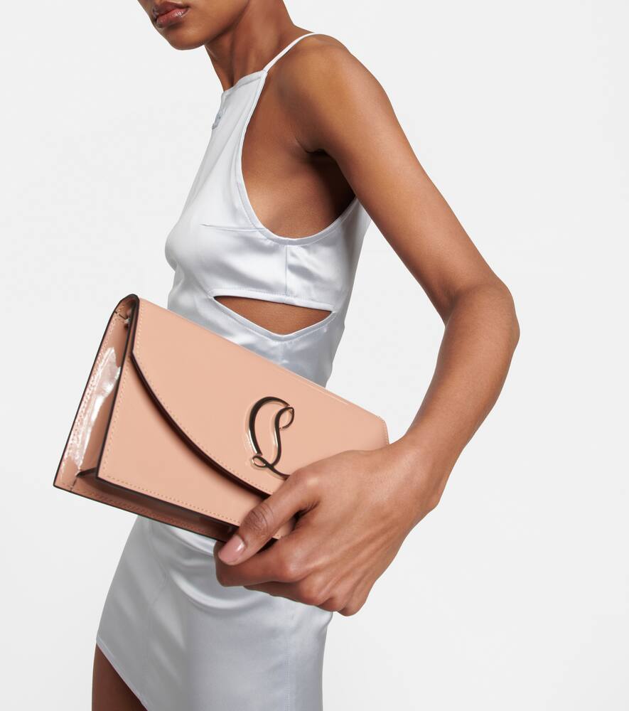 Christian Louboutin Loubi54 patent leather clutch