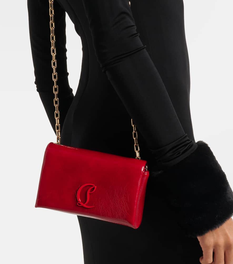 Christian Louboutin Loubi54 patent leather clutch