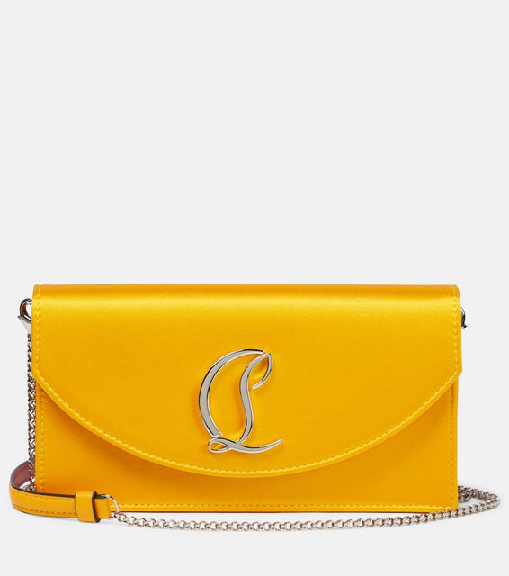 Christian Louboutin Loubi54 satin clutch. Shop Christian Louboutin Clutches for women now.