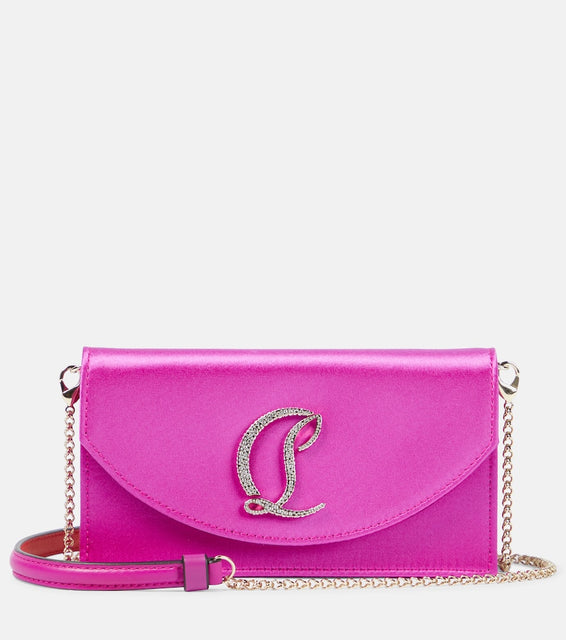 Christian Louboutin Loubi54 satin clutch. Shop Christian Louboutin Clutches for women now.