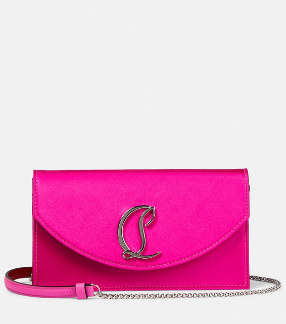 Christian Louboutin Loubi54 satin shoulder bag. Shop Christian Louboutin Shoulder Bags for women now.