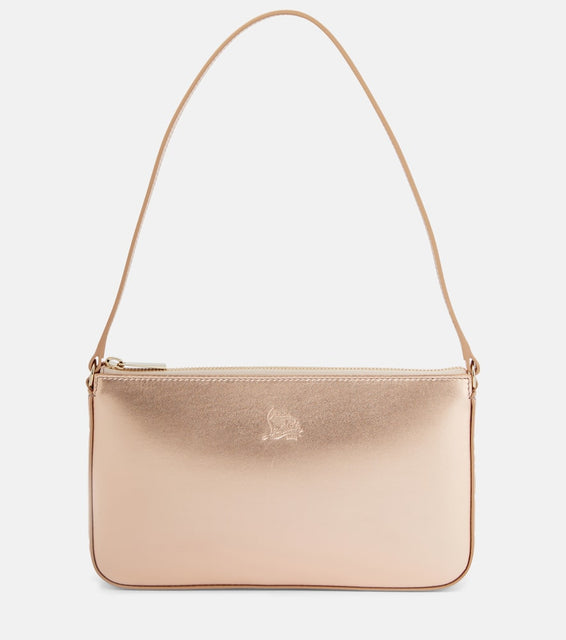 Christian Louboutin Loubila metallic leather shoulder bag. Shop Christian Louboutin Shoulder Bags for women now.