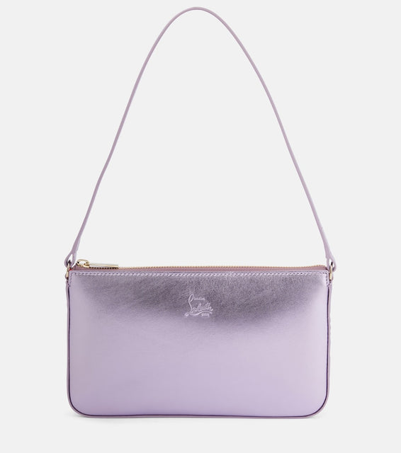 Christian Louboutin Loubila metallic leather shoulder bag. Shop Christian Louboutin Shoulder Bags for women now.
