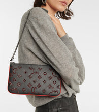 Christian Louboutin Loubila perforated leather clutch