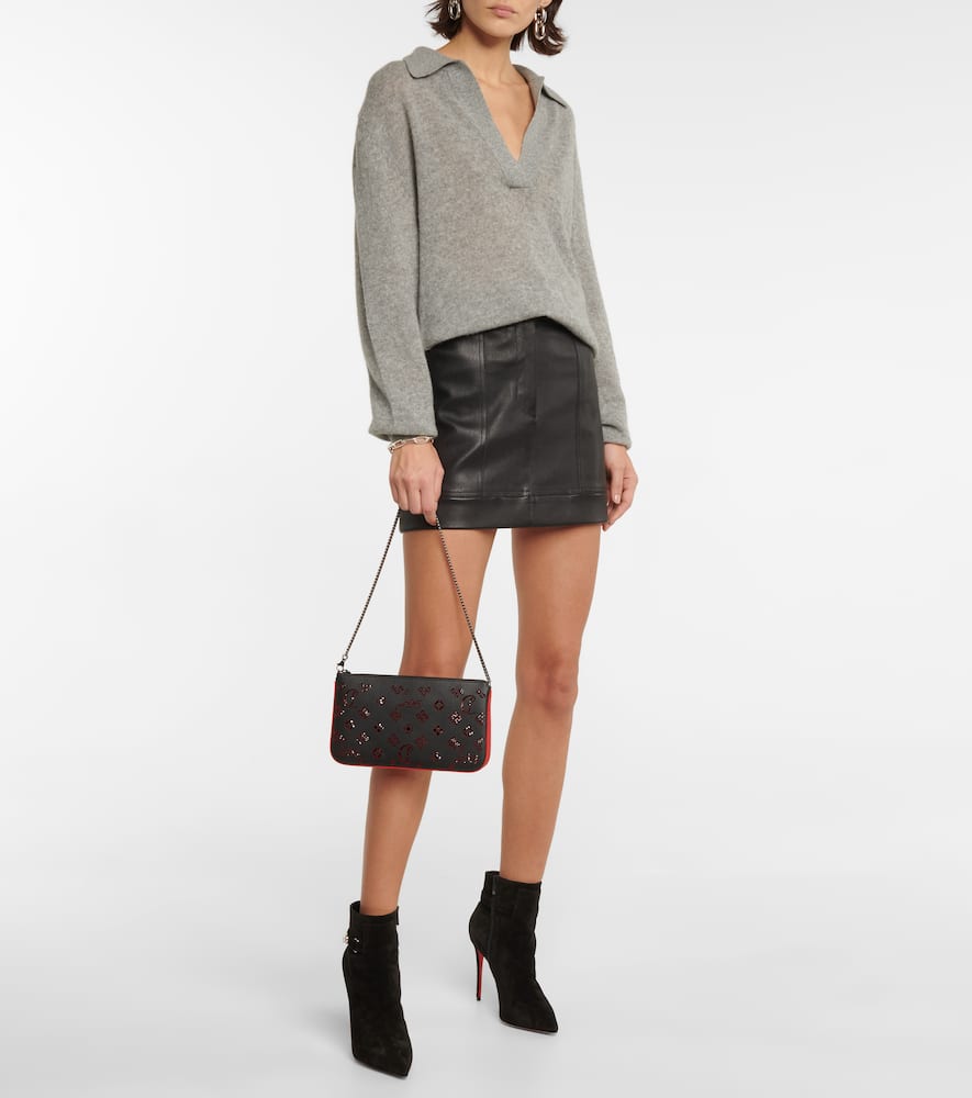 Christian Louboutin Loubila perforated leather clutch