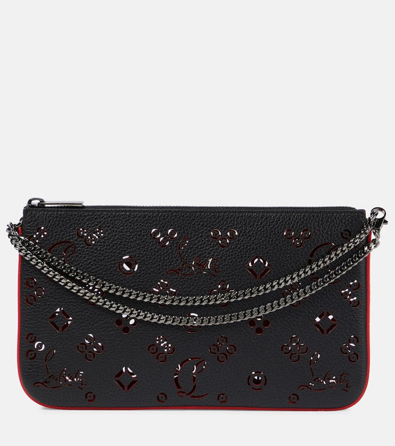 Christian Louboutin Loubila perforated leather clutch. Shop Christian Louboutin Shoulder Bags for women now.