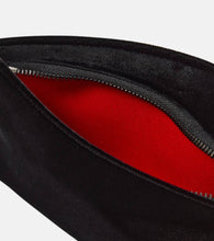 Christian Louboutin Loubitwist Small cotton velvet clutch