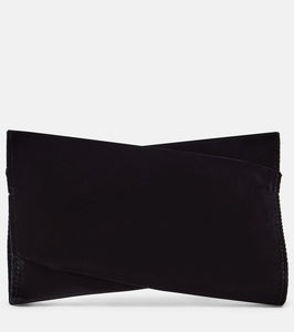 Christian Louboutin Loubitwist Small cotton velvet clutch. Shop Christian Louboutin Clutches for women now.