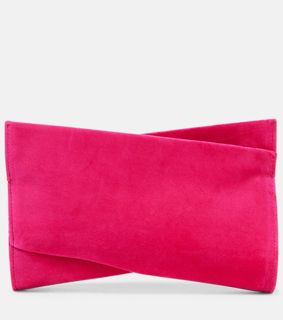 Christian Louboutin Loubitwist Small cotton velvet clutch. Shop Christian Louboutin Clutches for women now.