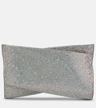 Christian Louboutin Loubitwist Small crystal-embellished suede clutch. Shop Christian Louboutin Clutches for women now.
