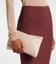 Christian Louboutin Loubitwist Small leather clutch with strap