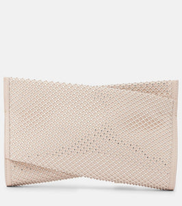Christian Louboutin Loubitwist Small leather clutch with strap. Shop Christian Louboutin Clutches for women now.